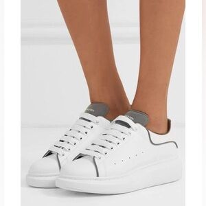 Alexander McQueen Women’s White/Cool Gray Oversized Sneakers Size 37 EU